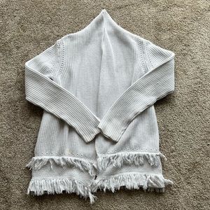 Lilly Pulitzer white fringe cardigan